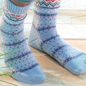 Knitting Pattern, Socks Knitting Pattern, Knit Sock Pattern, Boot Socks Pattern, Wool Socks Pattern