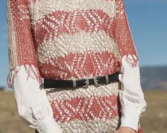Knitting Pattern, Easy knitting top, Sweater knitting pattern, Top knitting pattern PDF, Top pattern, Mojave top knitting pattern