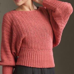 Crochet Pattern, Crochet Sweater Pattern, Beginner Crochet Pullover Pattern, Freesia pullover pattern