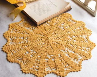 Crochet Pattern, Crochet Doily Pattern, Pineapple lace doily, Round doily table center, PDF crochet doily pattern, instant download