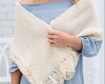 Patrón de crochet, patrón de chal de crochet, patrón de bufanda, chal de crochet de encaje, patrón de chal de crochet fácil, patrón de chal de boda de crochet