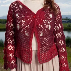 Crochet Pattern, Cardigan Pattern,  Lace Cardigan, Summer Cardigan, Sizes Xs-5X, Women&#39;s Sweater, Crochet Jacket, Womens Crochet Cardigan