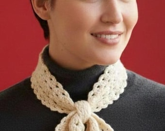 Crochet Pattern,  Crochet Scarf Pattern, Women's Crochet, Gifting, Winter, Fall, Neck Warmer Mini Muffler, Vintage Crochet Pattern