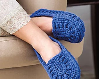 Crochet Pattern, Crochet slippers pattern, vintage slippers pattern, crochet loafers
