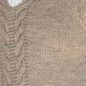 Knıtıng Pattern, Mens Cabled V Neck Sleeveless Slipover Vest, Aran Waistcoat Pattern, Vintage Vest Pattern for Men, Mens sweater pattern