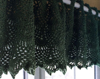 Crochet Pattern, Crochet Cotton Pineapple Motif Curtain Pattern, Crochet Pattern for Curtains Home Decoration, Vintage Crochet Curtain