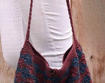Padrão de crochê, padrão de bolsa grande para transporte, sacola de compras, bolsa de crochê, bolsa de crochê, padrão de bolsa de crochê