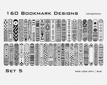 Book Bookmark template bundle 160 designs. Digital svg png files for Laser engraving / cutting or printing.