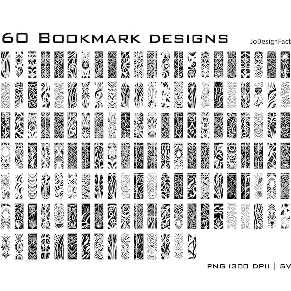 Book Bookmark template bundle 160 designs. Digital svg png files for Laser engraving / cutting or printing.