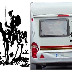 Don Quixote and Sancho Picasso, vinyl sticker