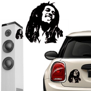 Autocollant en vinyle Bob Marley