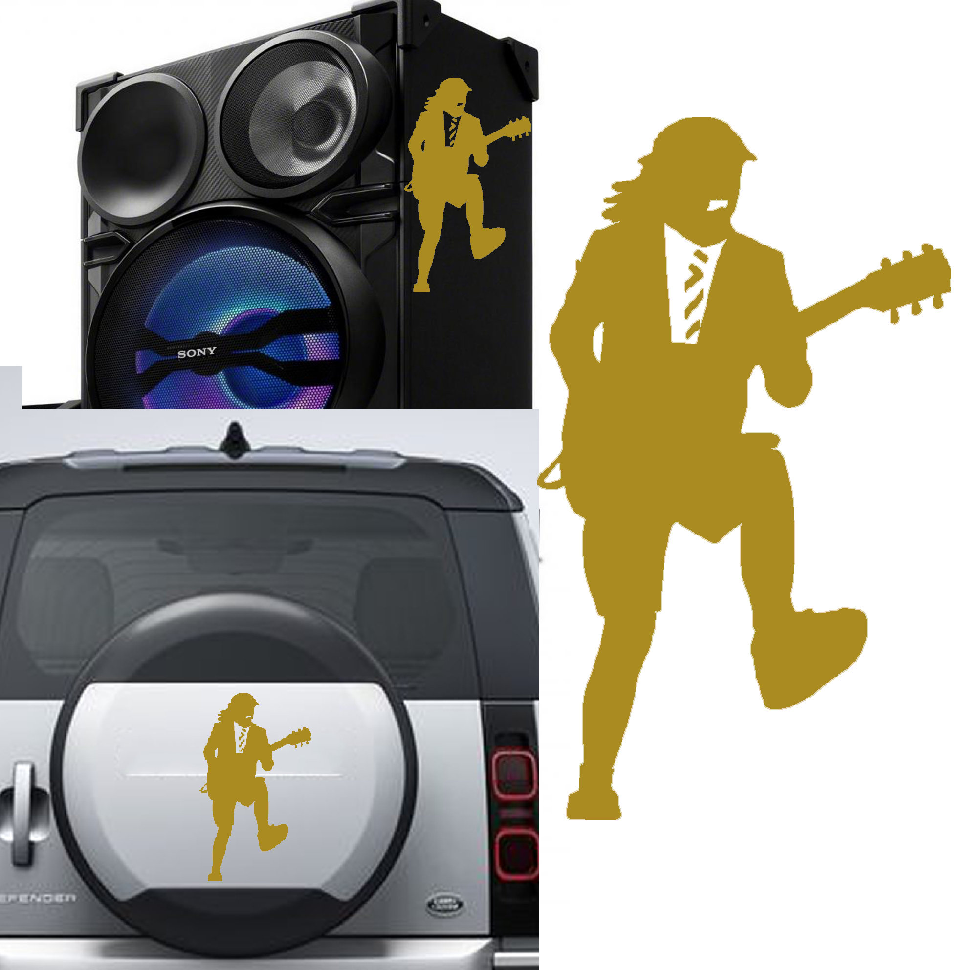 Angus Young, ACDC V3 Vinyl Sticker - Etsy