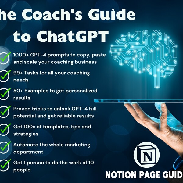 ChatGPT Coaching Guide, Team Management, Organic Growth, SEO, Affiliate Marketing, Copy & Paste GPT-4 Prompts for Small Business or Coach