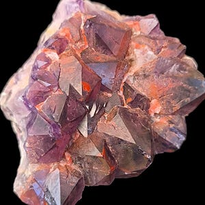 400gr. Amethyst Crystal Namibia Red Hematite phantoms