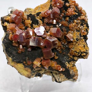 Vanadinite Crystal Limonite Matrix