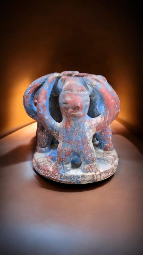 ヴィンテージ サークル オブ フレンズ キャンドル ホルダー マヤ民俗