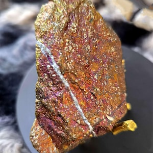 300gr. RARE Rainbow iridescent pyrite mineral stone Mexico