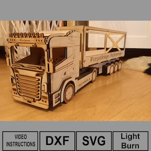 SCANIA Wodowoz, camion, camion, una bottiglia di alcol, DXF, compensato da 3 mm
