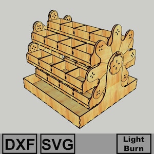 Organizer DXF SVG Lbrn Plywood 3mm