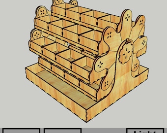 No. >006< Organizer DXF SVG Lbrn Plywood 3mm