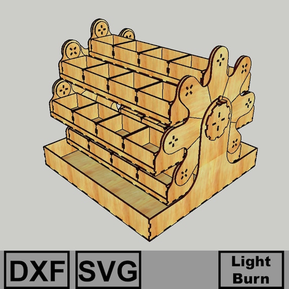 Nr >006<  Organizer DXF SVG Lbrn Sklejka 3mm
