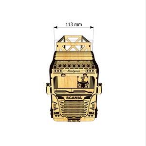 Nr. >001< Lasergeschnittene LKW-Dateien (DXF, SVG, AI), CNC-Baupläne für einen hölzernen Sattelzug, 3 mm Sperrholz-Modellbausatz, Geschenkidee für Ihn, Videoanleitung Bild 7