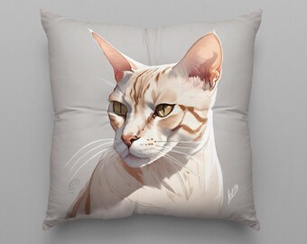 Silken Elegance: Burmilla Beauty Custom Pet Pillow | Personalised Pet Portrait | Pet memorial gift | Gifts for Cat Lovers