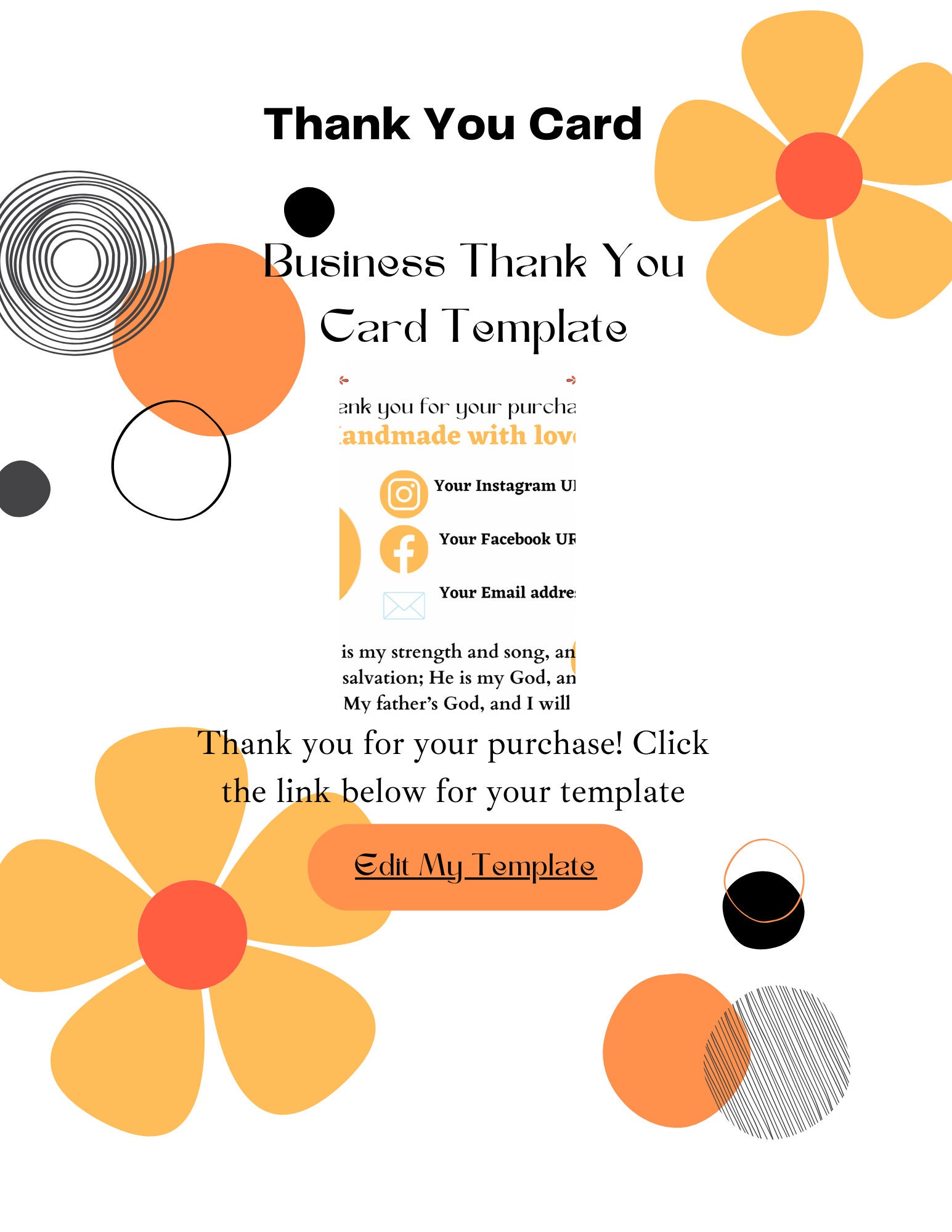Editable Bible Verse Thank You Card - Etsy