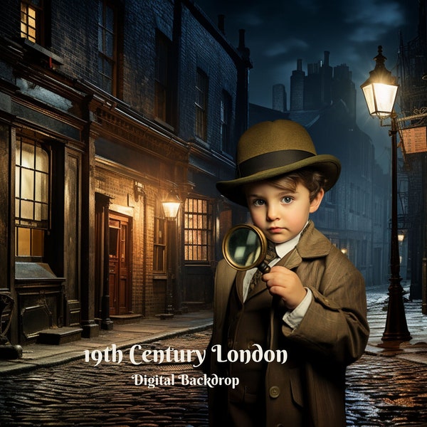19th Century London Digital Backdrop  for Sherlock Holmes Composite Images Old London Streets Digital Background for London Alley Detective