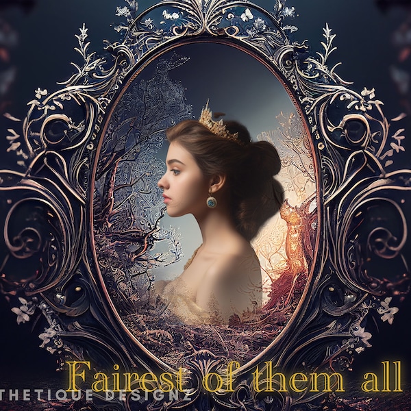 Fairest of them all Digital Backdrop Magic Mirror Digital Background Fantasy Theme Photoshop Overlay for Photography and Fantasy Shoots