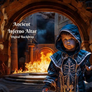 Ancient Inferno Altar Digital Backdrop Ritual Sacrifice Digital Background Ancient Egypt Photo Background for Creative Composite Images