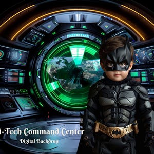 Hi-Tech Command Center Digital Backdrop for Advanced Future Technology Composite Image for Space Travel Creative Background for Space Battle