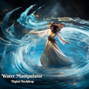 Watermanipulator Digitale Achtergrond Aqua Ring Foto Achtergrond Water Superheld Photoshop Overlay voor Samengestelde Foto Cosplay Foto Achtergrond: