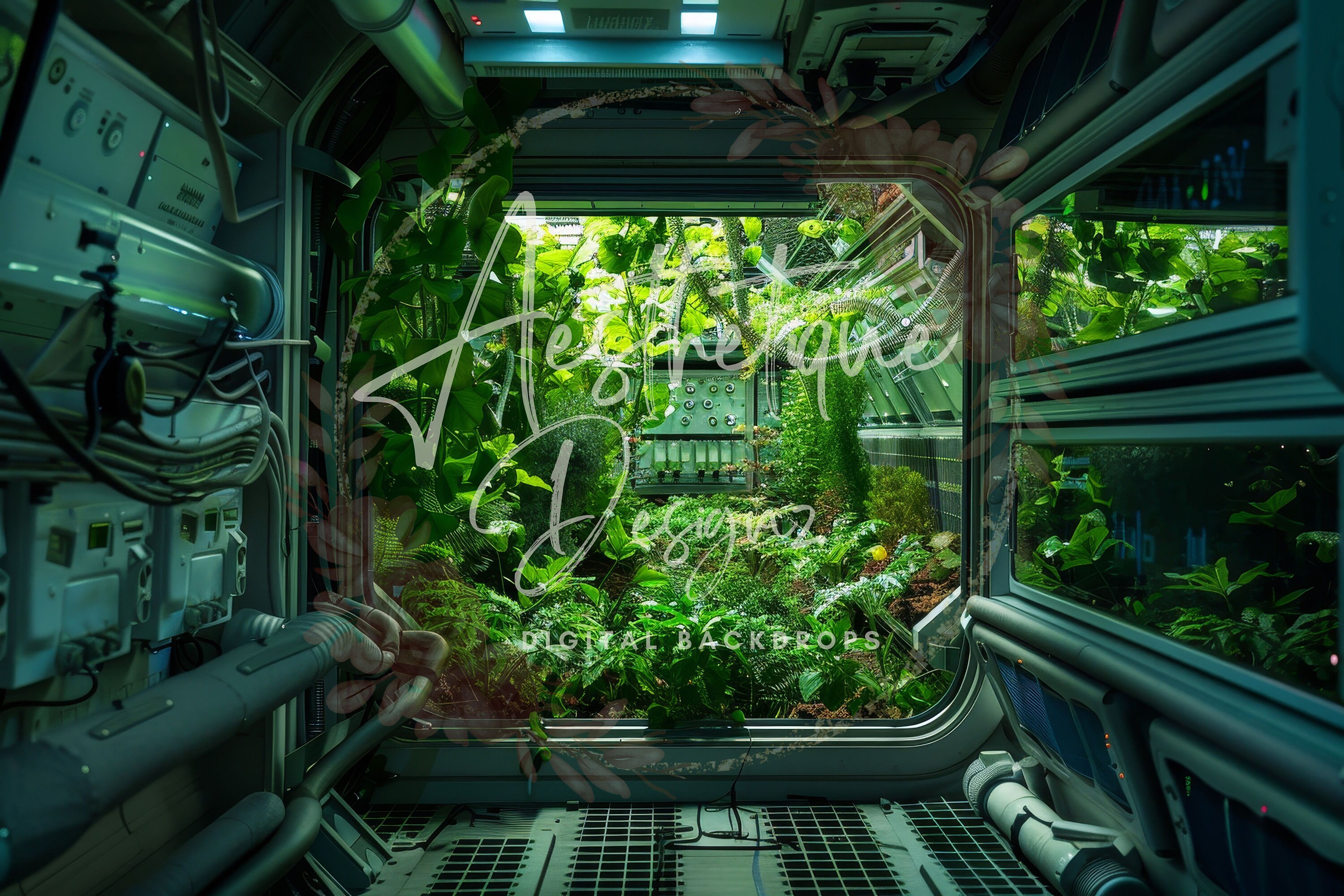 Artificial Forest Biome Digital Backdrop for Advanced Future Spacecraft ...