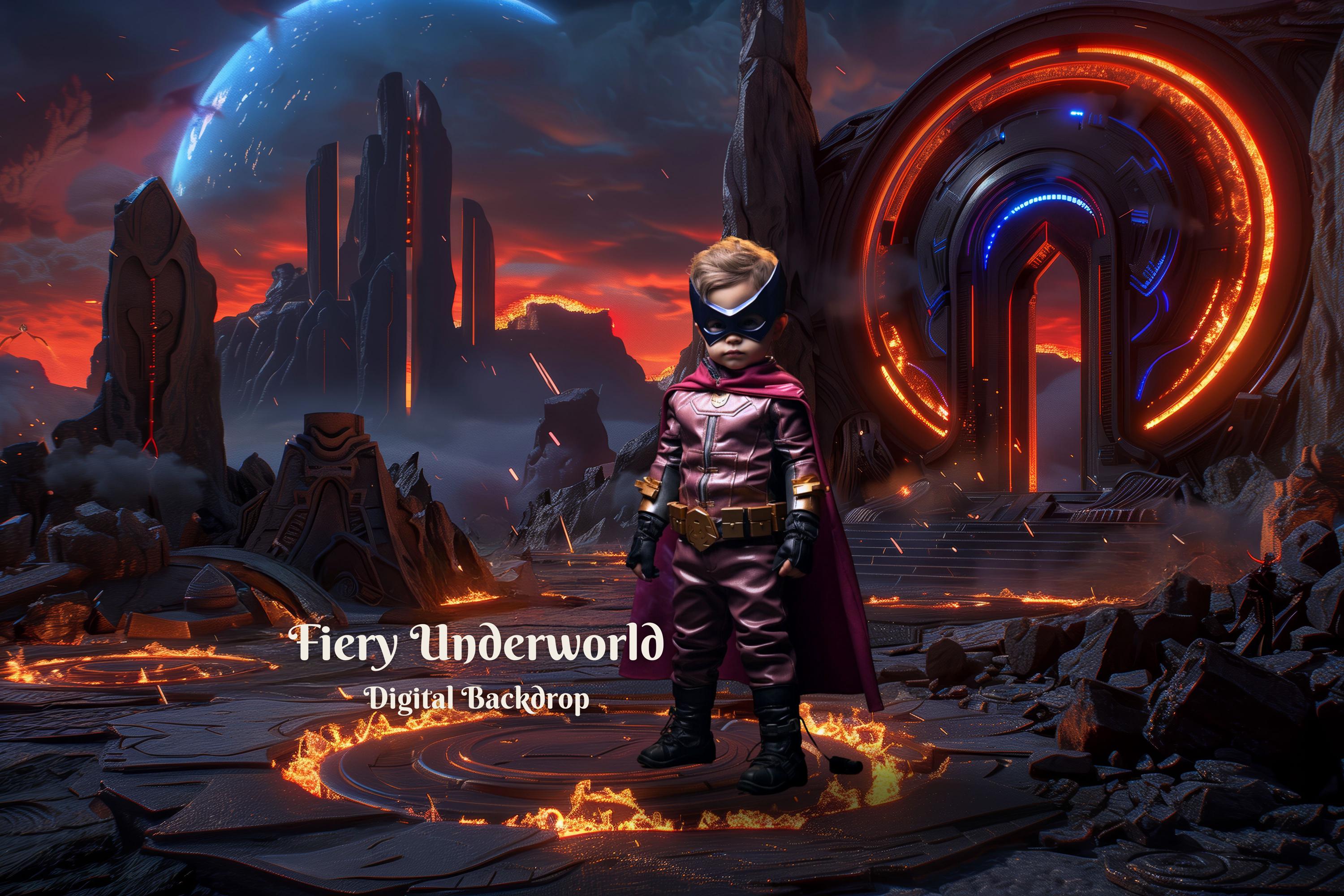 Fiery Underworld Digital Backdrop for Realm of the Dead Composite Image ...