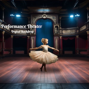 Performance Theater Digital Backdrop Ballet Dancer Photography Background  for Creative Composite Images for Performer Stage