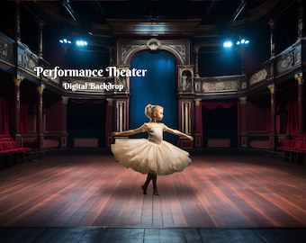 Performance Theater Digital Backdrop Ballet Dancer Photography Background  for Creative Composite Images for Performer Stage