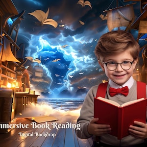 Immersive Book Reading Digital Backdrop Library Books Photo Background for Bibliophile Creative Composite Images  Book Lover Photo Backdrop