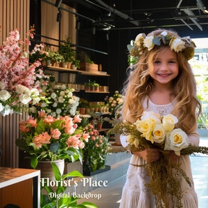 Florist's Place Digital Backdrop Botanical Garden Digital Background for Flower Product Marketing Composite Backdrops for Plants on City