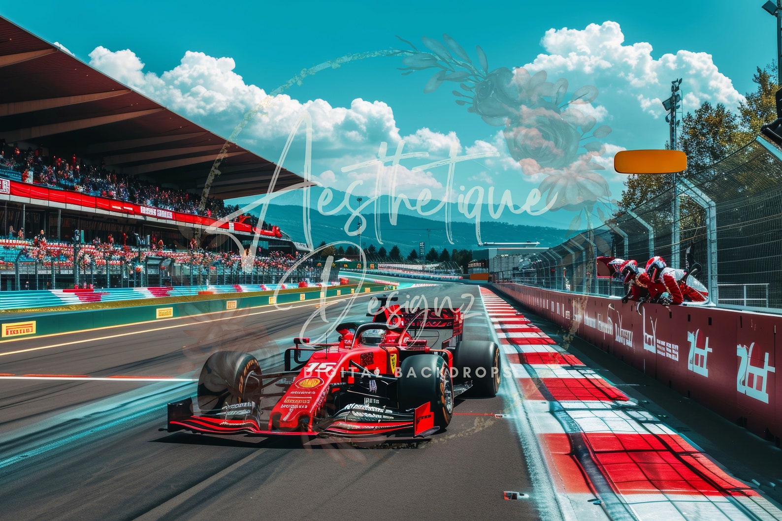 Teams Backdrops Racing Formula One Race Track Digital Backdrop F1 Kid Driver Photography ...