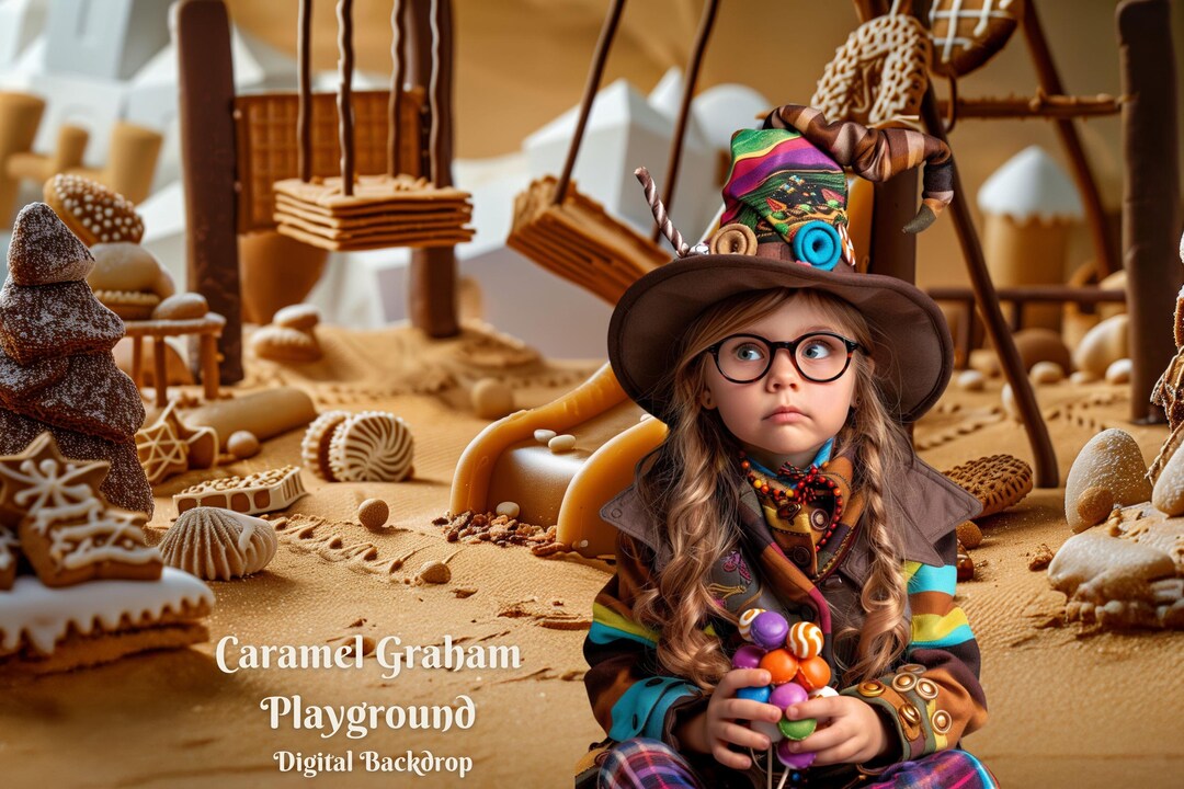 Graham Backdrop Caramel Graham Playground Digital Backdrop Outdoor Amusement Park Photo ...