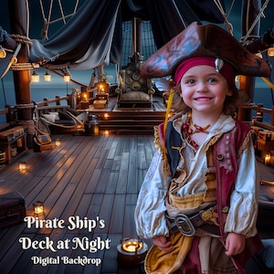 Deck eines Piratenschiffs bei Nacht digitaler Hintergrund Decksmann auf altem Schiff digitaler Hintergrund für Fantasy zusammengesetzte Bilder Freibeuter und Seedieb
