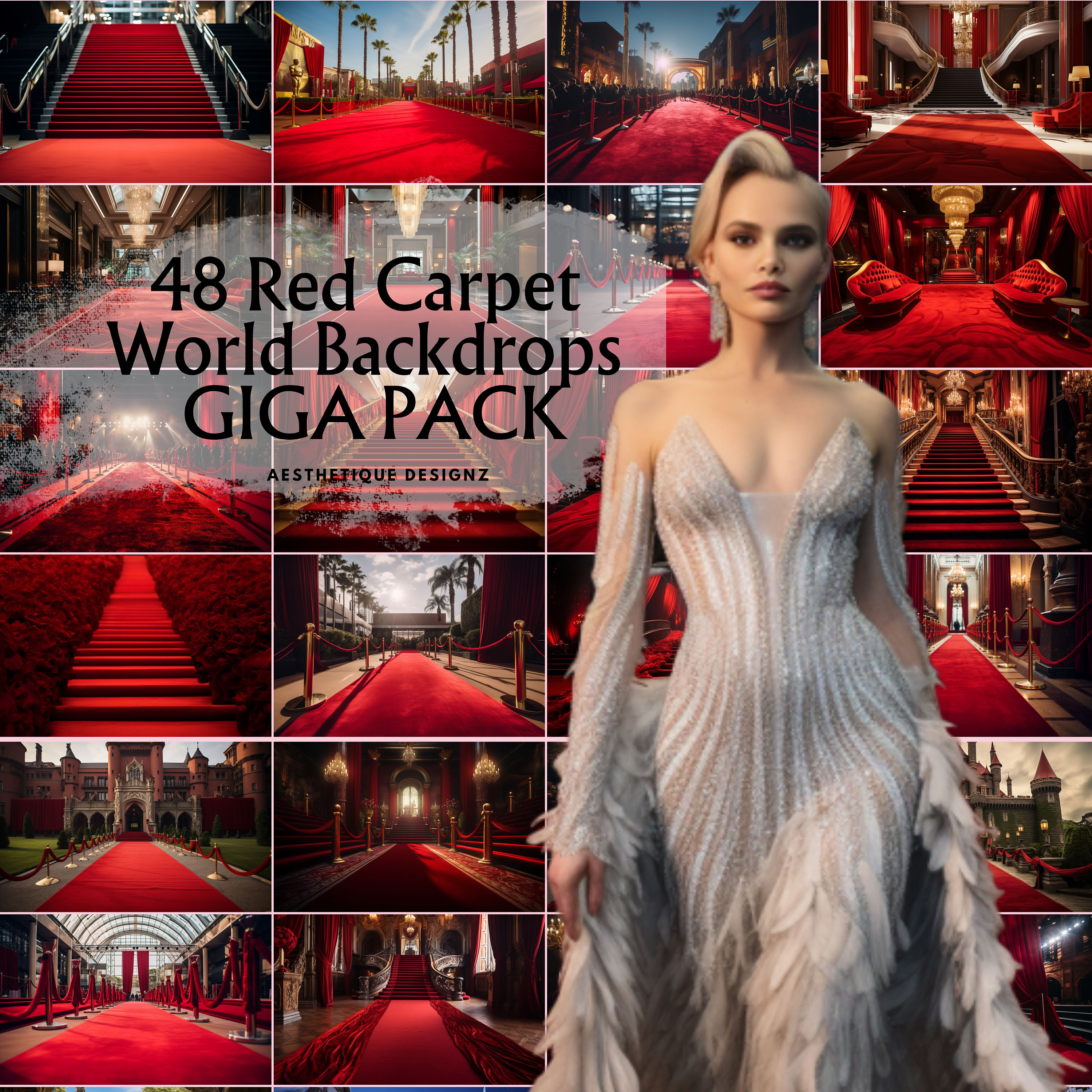 48 Red Carpet Digital Backdrops Hollywood Celebrity Photography ...
