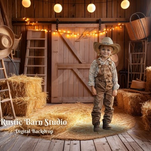 Rustic Barn Studio Digital Backdrop Hay Barn Background Stable Digital ...