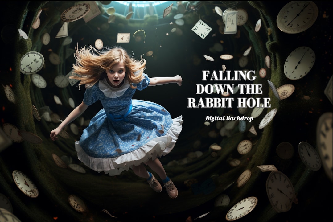Falling Down The Rabbit Hole Digital Backdrop Fairy Tale Photography Falling Down The Rabbit Hole Digital Backdrop Fairy Tale Photography