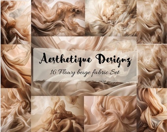 16 Beige Flowy Fabric Digital Photo Backdrop  Maternity Digital Backdrop Brown Photoshop Overlays Dreamy Background Boho Backdrop Digital