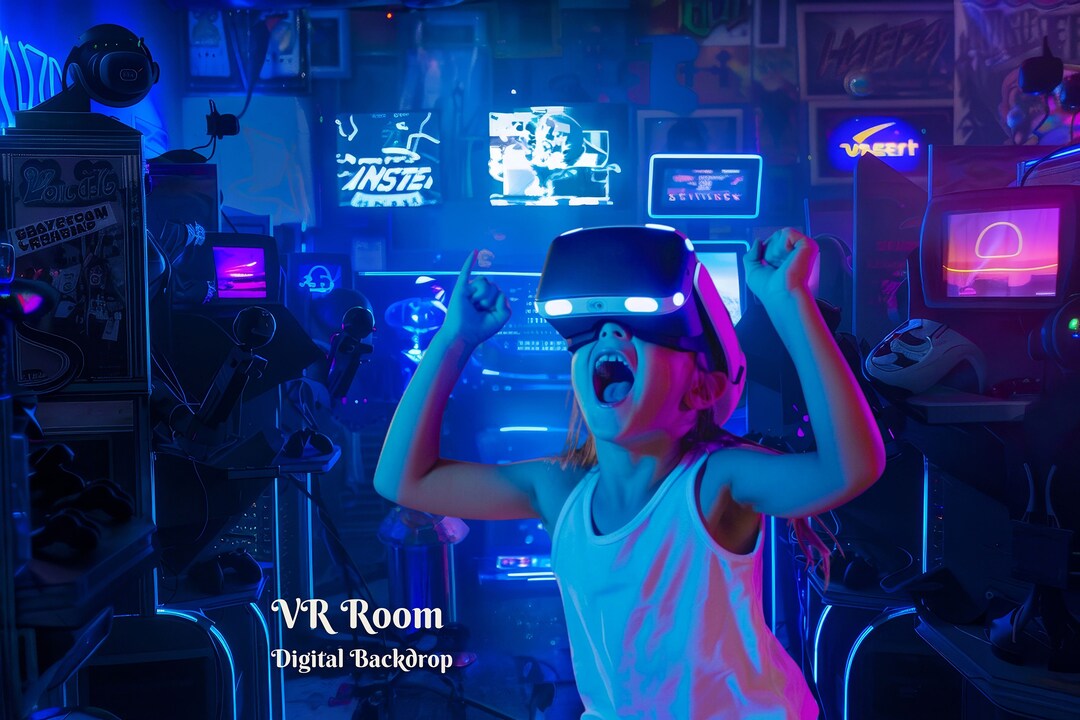 VR Room Digital Backdrop for Virtual Reality Game Composite Images ...