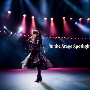 In the Spotlight Digital Backdrop Stage Performer Digital Background for Composite Images Singer on Stage Digital Backdrop In the Limelight