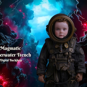 Magmatischer Unterwassergraben Digitaler Hintergrund Versunkene Stadt Digitaler Hintergrund für Unterwasserhöhlenfotos Unter dem Meer Atlantis Digital Overlay