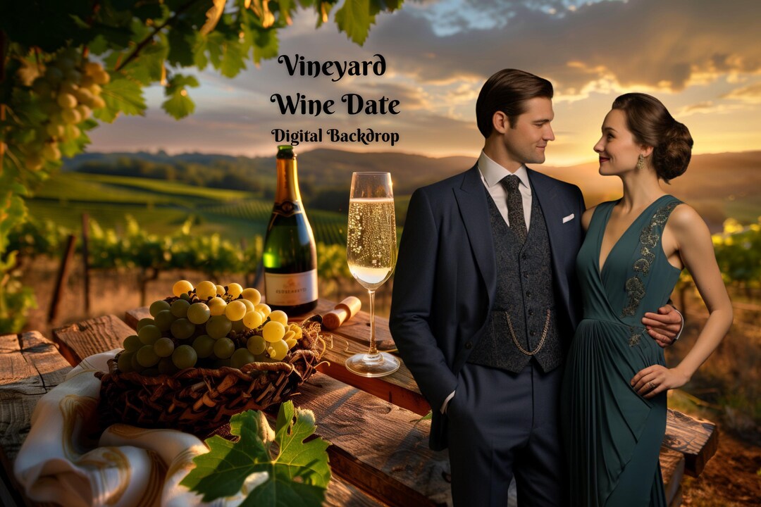 Date Backdrop Vineyard Wine Date Digital Backdrop Grapes Farm Digital Background for ...